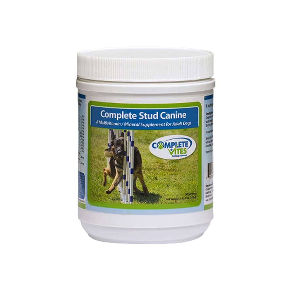Stud Canine – Premium Vitamin & Mineral Supplement for Stud Dogs (Large Breed Over 25lbs) | Vet-Formulated with 48 Nutrients, Omega Fatty Acids, Amino Acids & Digestive Enzymes | 315g for Optimal Canine Health & Performance | Ideal for Breeding, Recovery & Active Dogs