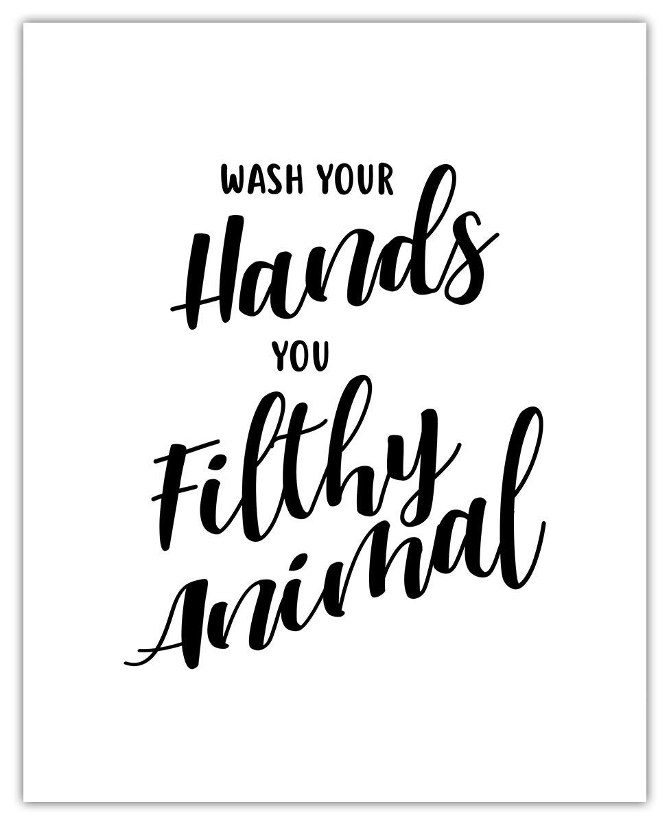 Farmhouse Bathroom Wall Art Set of 4 - Funny 8x10 Prints for Bathroom Decor & Home Aesthetics