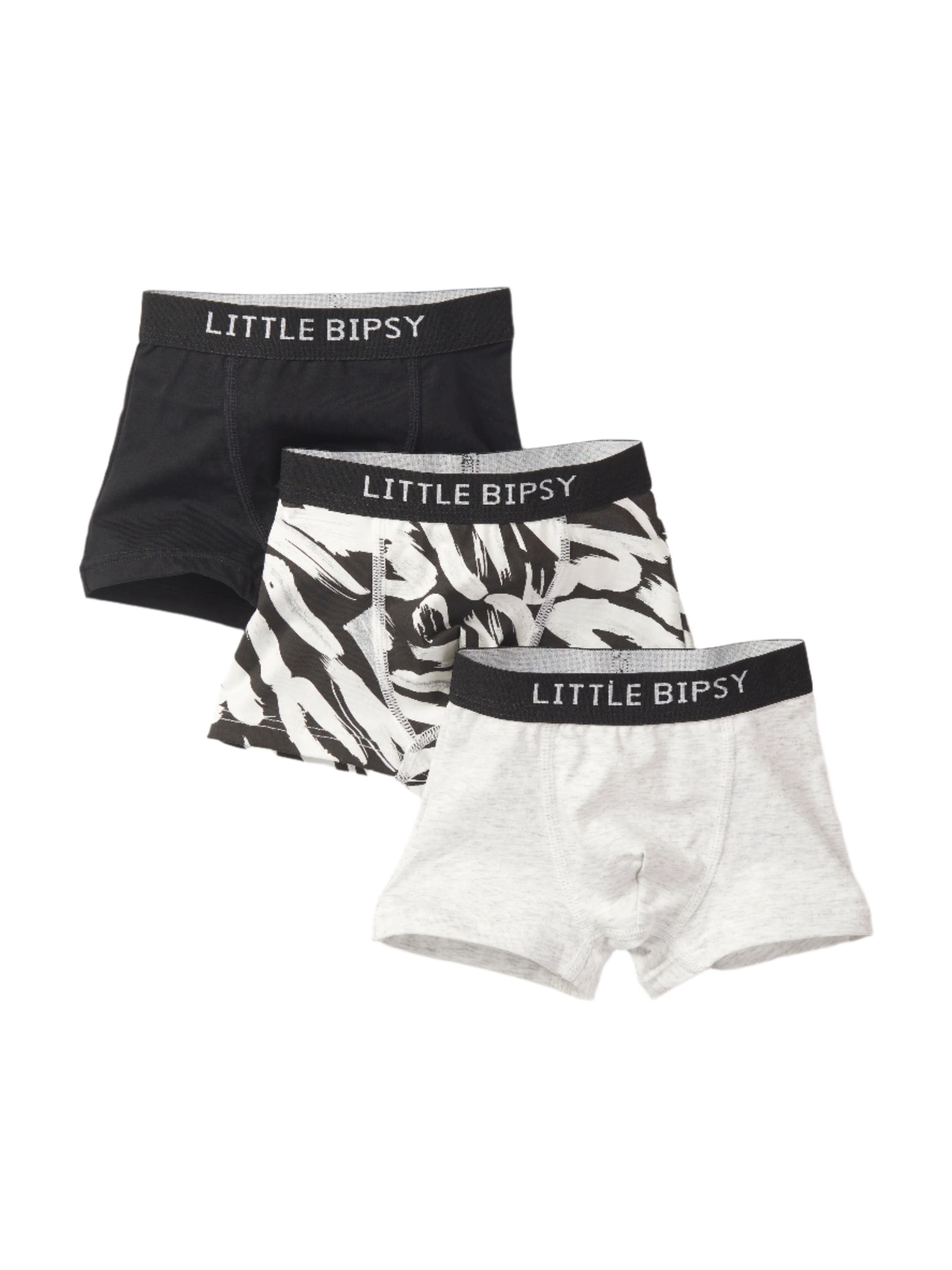Men's Boxer Briefs 3 Pack - Soft Breathable Cotton Underwear with Brush Stroke Print - Perfect for Daily Wear, Gym & Sports