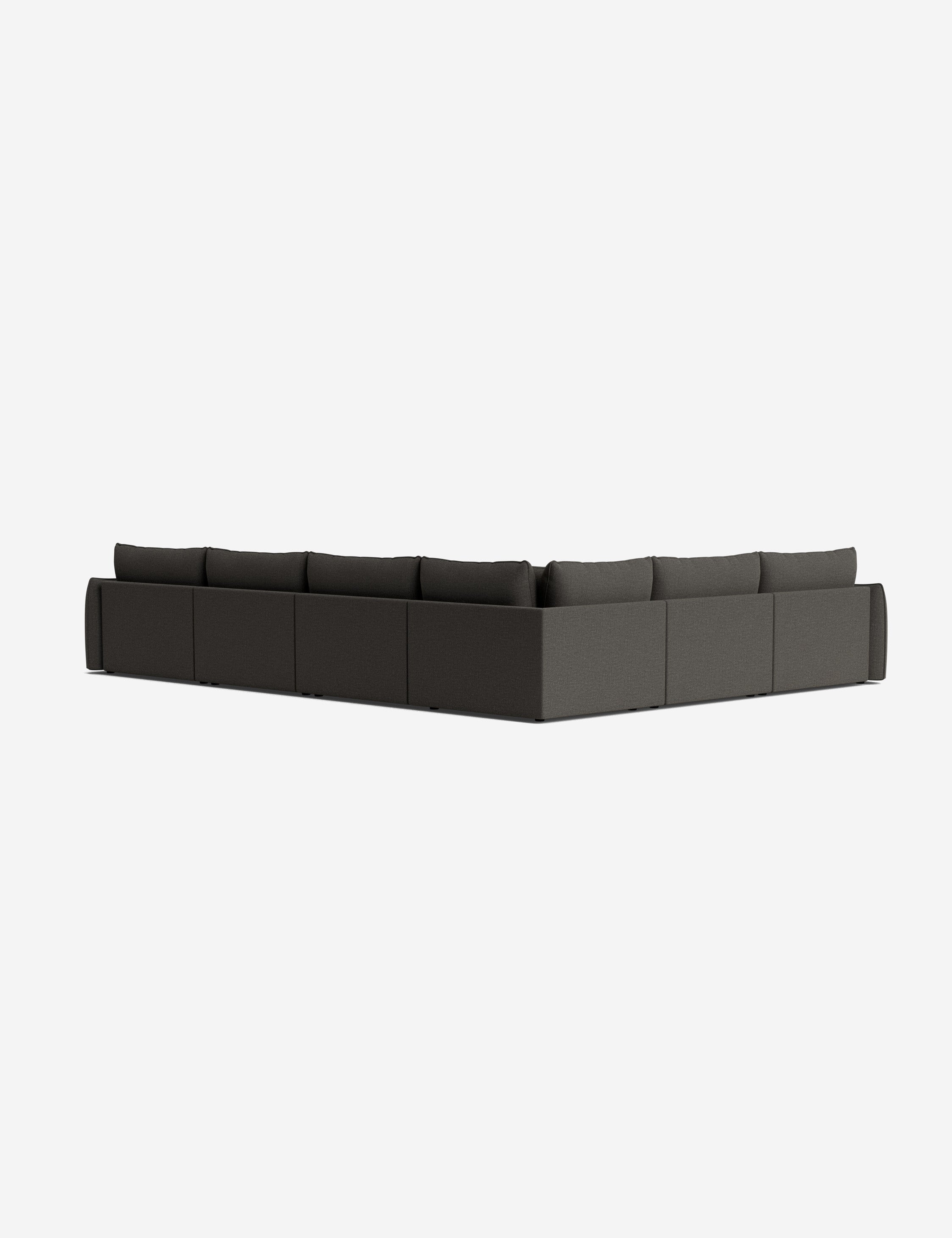 Balmer Modular Corner Sectional Sofa with Ottoman - Modern L-Shaped Couch for Living Room, Family Room & Home Theater - Comfortable & Stylish Furniture for Relaxing & Entertaining