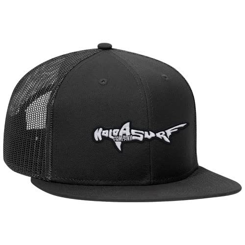 Koloa Shark Logo Mesh Back Trucker Hats for Men & Women - 12 Color Options | Breathable & Adjustable Baseball Cap for Outdoor, Fishing, Hiking & Casual Wear