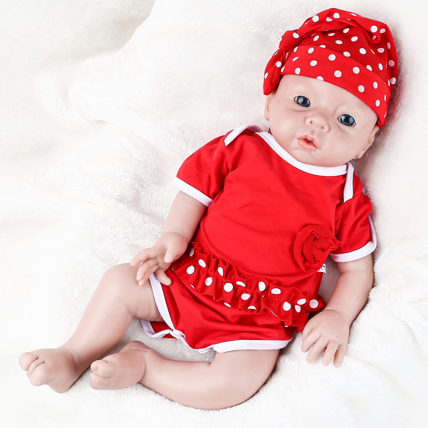 IVITA 19 Inch Realistic Silicone Reborn Baby Doll - Lifelike Full Body Girl Doll (Not Vinyl) | Perfect for Nursery Decor, Gift Giving & Collectors
