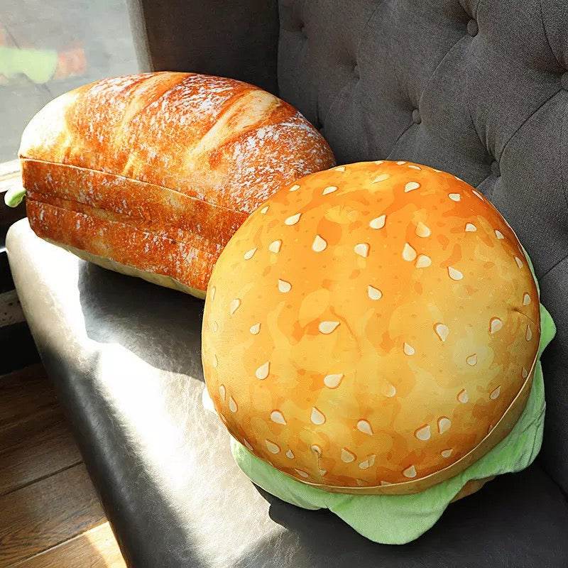 Hamburgerly: Soft Plush Cushion for Home Decor, Sofa, Bed & Office | Comfortable & Stylish Pillow for Relaxation