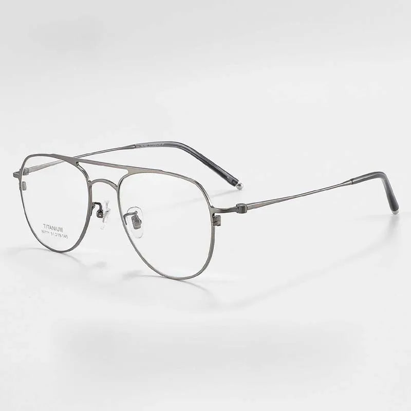 Aror Unisex Full Rim Square Double Bridge Titanium Eyeglasses Frame 89771 - Lightweight Durable Glasses for Work, Reading & Fashion | Perfect for Office, Driving & Everyday Wear