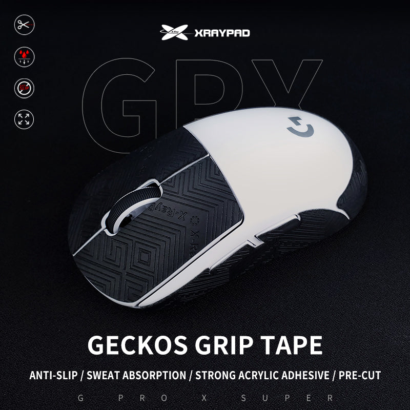 Gecko Grips for Logitech G Pro X Superlight & Superlight 2 - Pre-Cut Gaming Mouse Grip Tape | Enhanced Control for FPS, MOBA & Esports