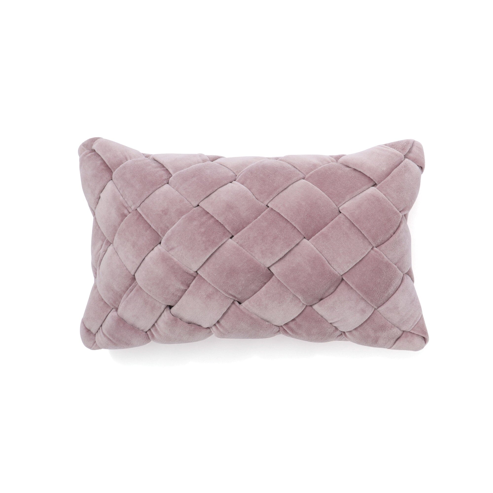 Handwoven Basket Weave Cushion Cover 16x10 Inches - Soft Purple Boho Pillow Case for Sofa, Bed, Chair - Home Decor & Bohemian Style Living Room Accessories