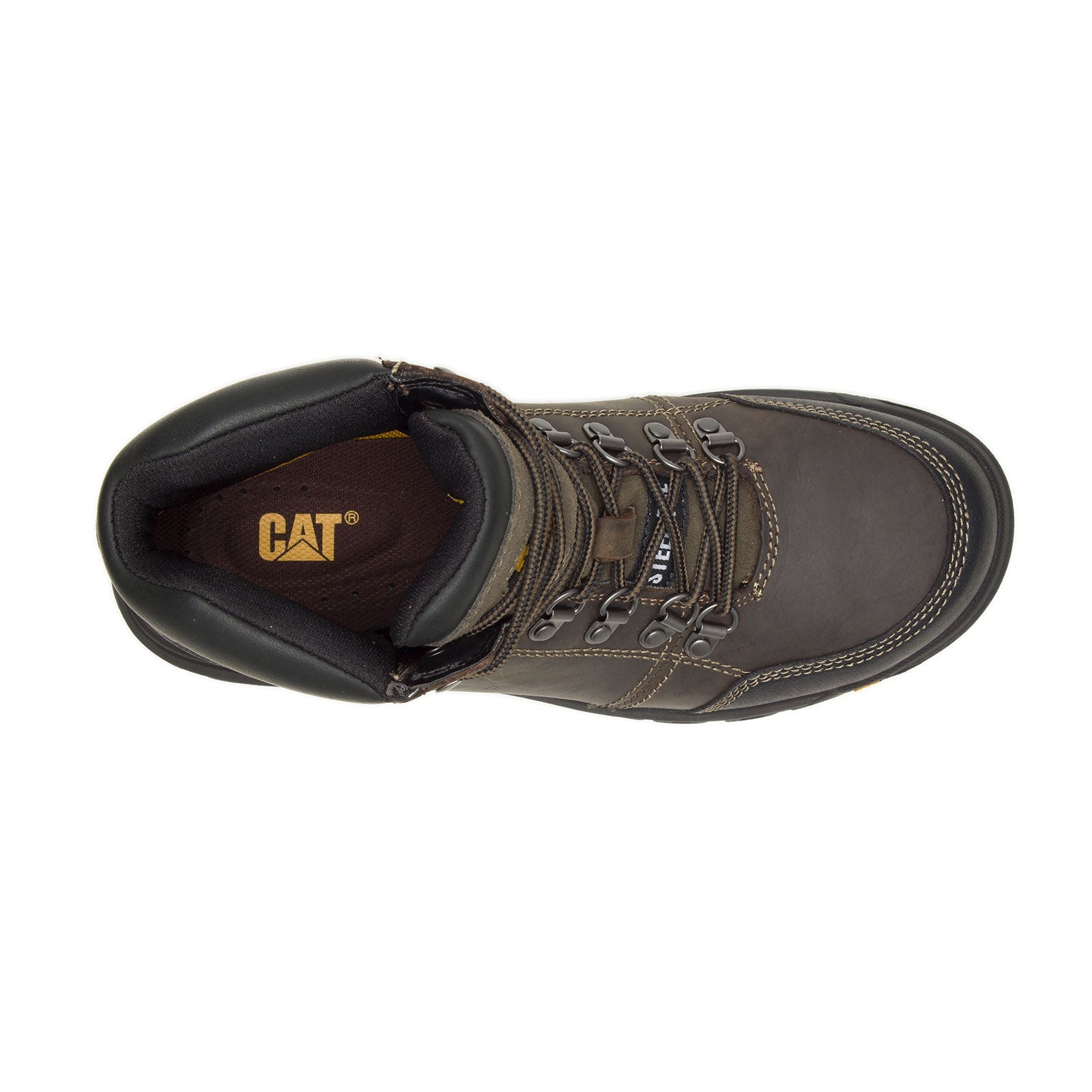 Men's Steel Toe Work Boots - Brown & Black Safety Shoes for Construction & Industrial Work - OSHA Compliant Work Boots for Heavy Duty Jobs