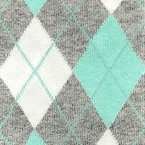 Mint and Grey Argyle / 8 Pack