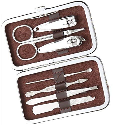 FOZZBEE 7-Piece Professional Manicure Set with Multicolor Tools - Perfect for Home Nail Care, Salon Use & Travel Essentials