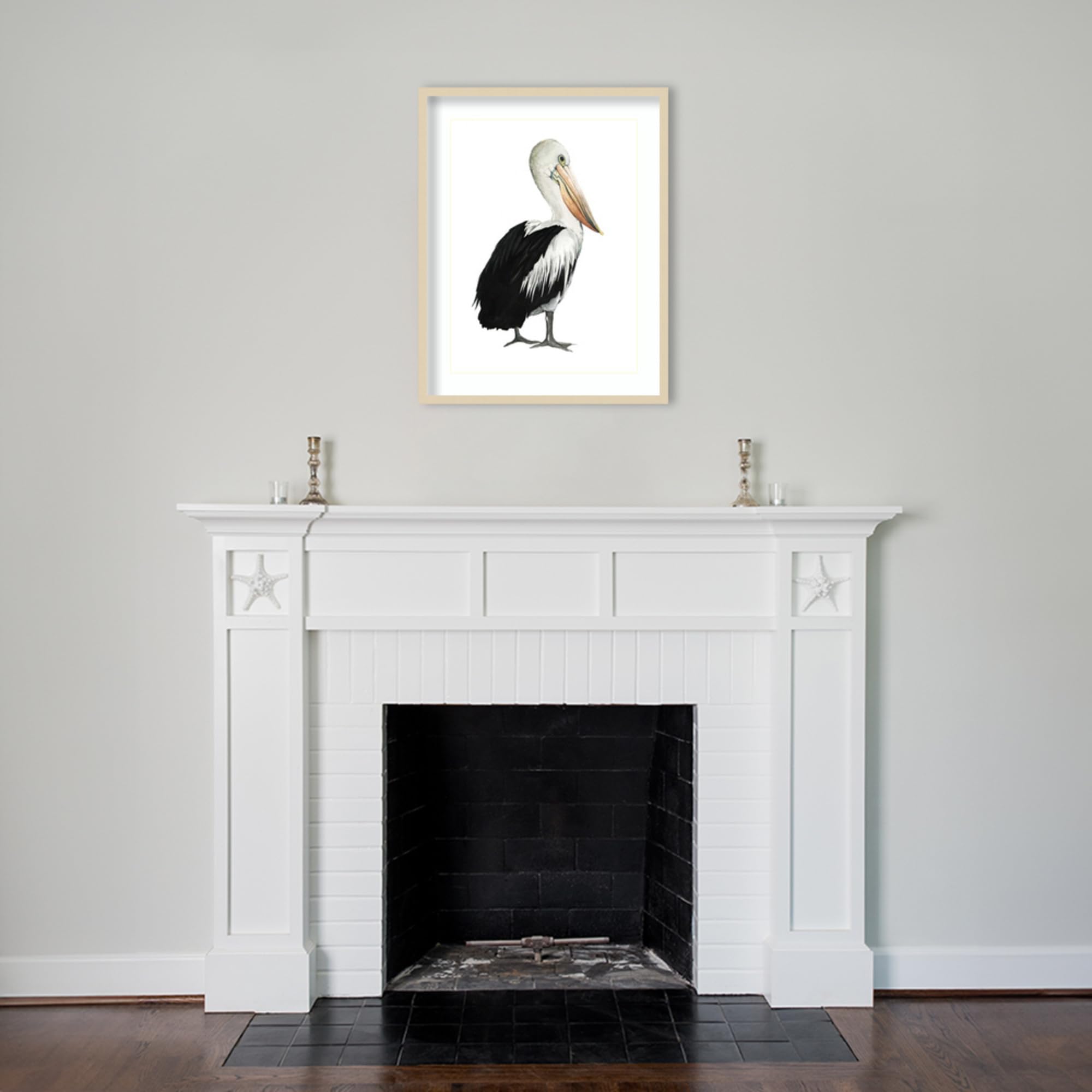 Amanti Art Framed Wall Decor - 33x26 Coastal Sea Bird IV Painting by Grace Popp | Animal Wall Art for Living Room, Bedroom, Office | Beach House & Nautical Home Decor | Perfect for Coastal, Farmhouse or Modern Interior Design
