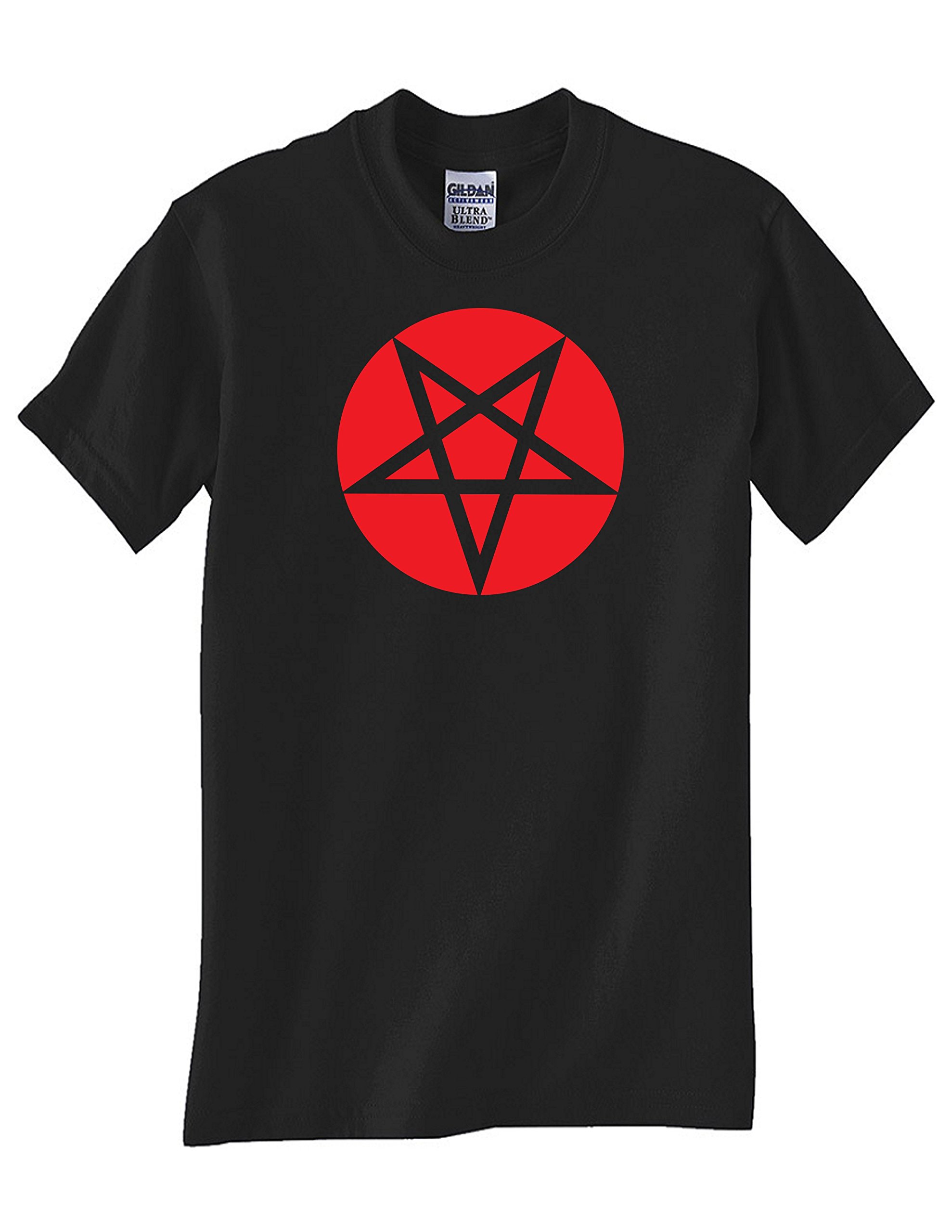 STUFF WITH ATTITUDE Black Pentagram T-Shirt | Gothic Graphic Tee for Men & Women | Perfect for Concerts, Halloween & Alternative Fashion