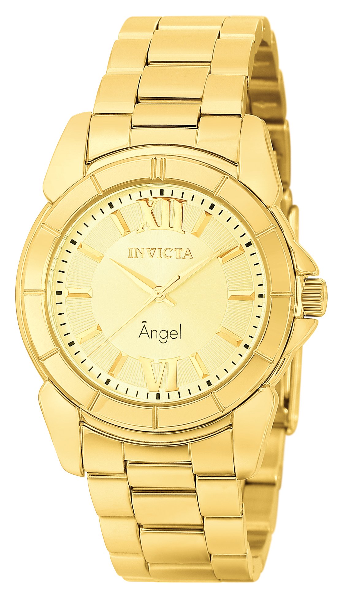 Invicta Women's 0459 Angel Collection Rhodium-Plated Gold-Tone Watch - Elegant Dress Watch for Women, Perfect for Formal Events, Office Wear & Special Occasions