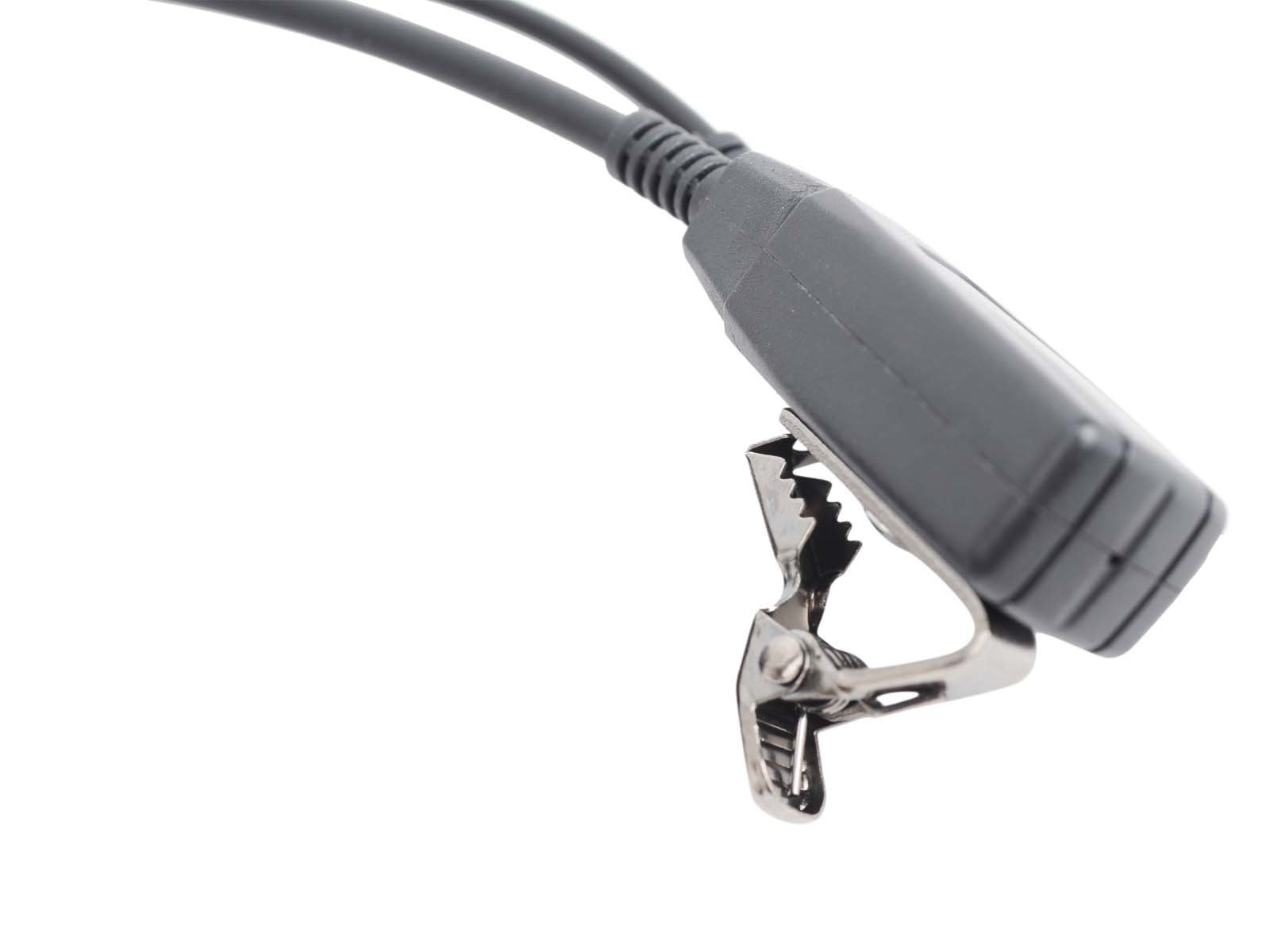 KENMAX® 2 Pin Air Covert Acoustic Tube Earpiece Headset with PTT Mic - Compatible with Midland Alan G5, GXT500, LXT320, CXT250, XT26 - Ideal for Security, Construction, and Outdoor Communication