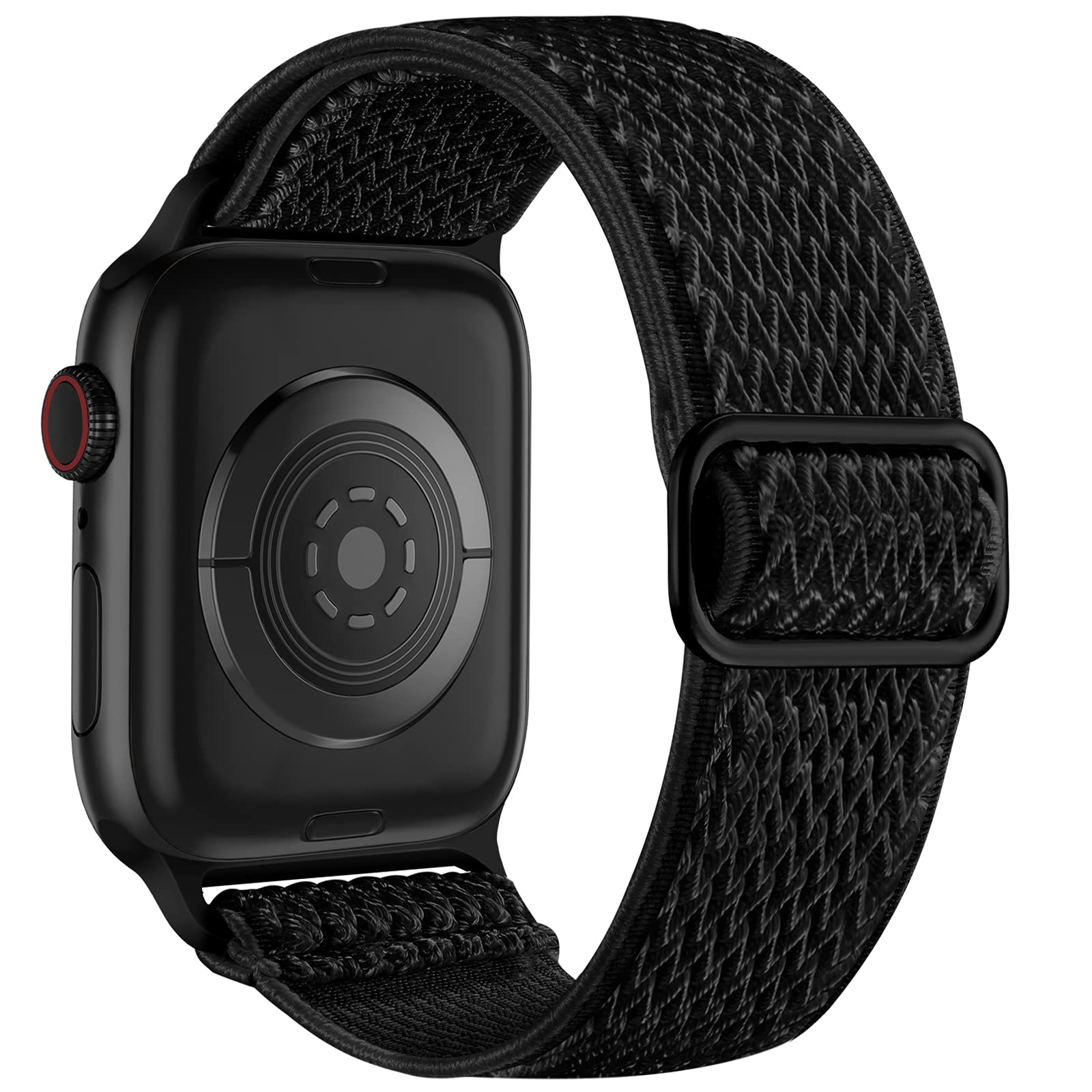 Lerobo Stretchy Nylon Solo Loop Sport Band for Apple Watch Series 8/7/6/5/4/3/2/1/SE - Adjustable Soft Breathable Watch Strap for Women & Men (45mm/44mm/42mm) - Perfect for Running, Workouts & Daily Wear