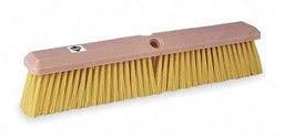 24-Inch Heavy Duty Synthetic Push Broom - Commercial Grade Cleaning Brush for Driveway, Garage & Warehouse (Pack of 2) - Ideal for Tough Debris, Leaves & Snow Removal