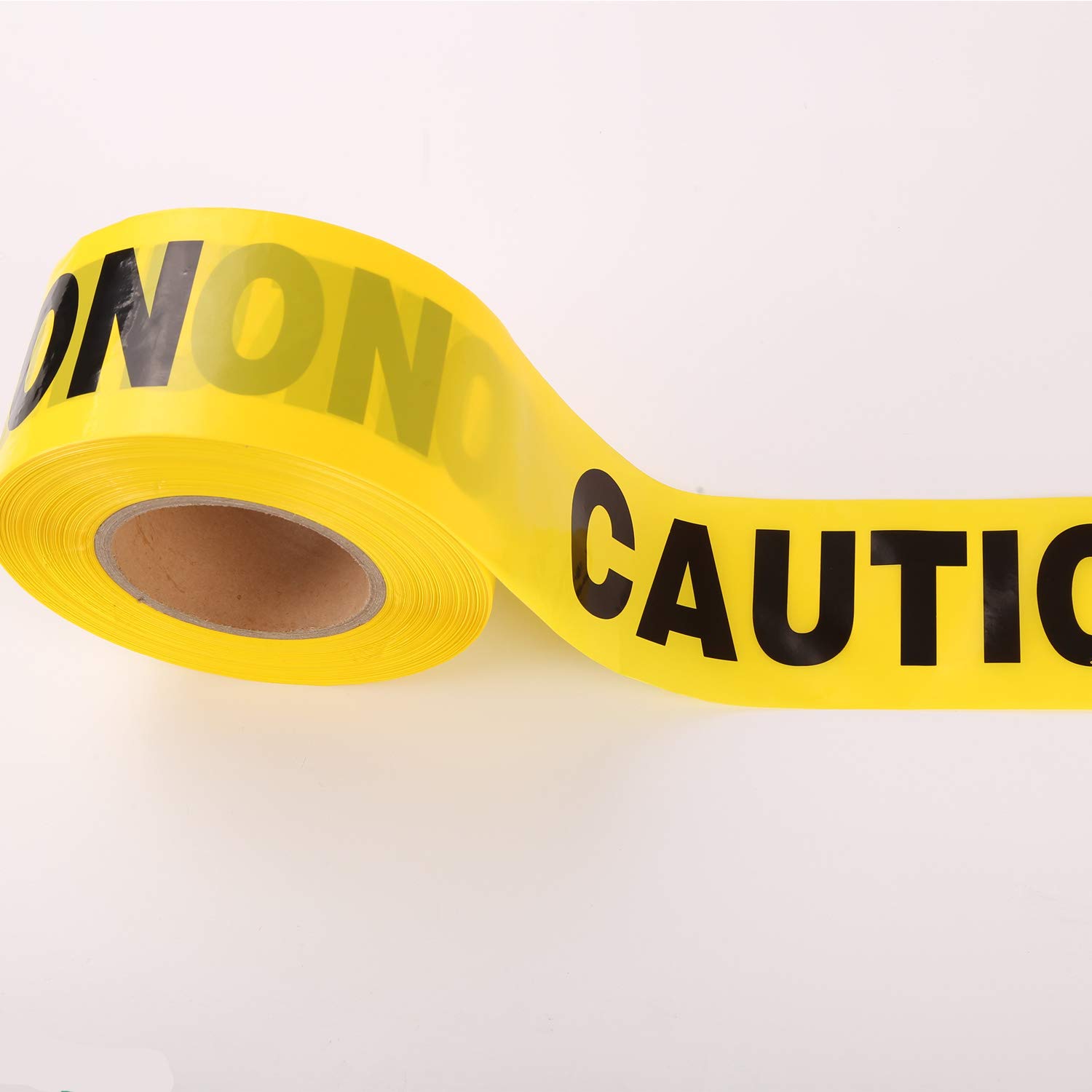 3 Inch x 1000 Feet Yellow Caution Warning Tape - Non-Adhesive Barricade Tape for Police, Crime Scenes & Construction Safety | Heavy Duty Hazard Tape for Crowd Control, Danger Zones & Work Area Marking