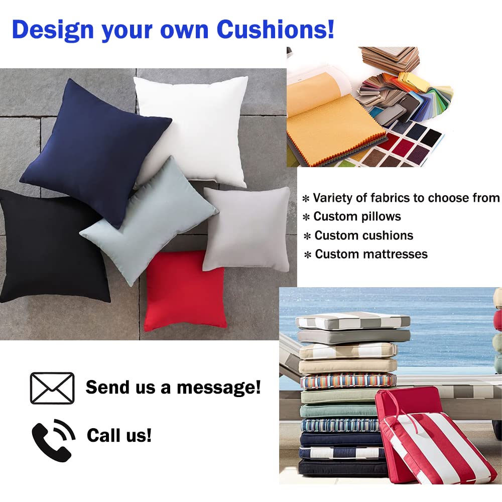 Sunbrella Fabric Decorative Indoor/Outdoor Throw Pillows (28x28 Inches, 1-Pack) - Water-Resistant Couch & Patio Chair Pillow Covers with Insert - Perfect for Living Room, Porch & Garden Decor