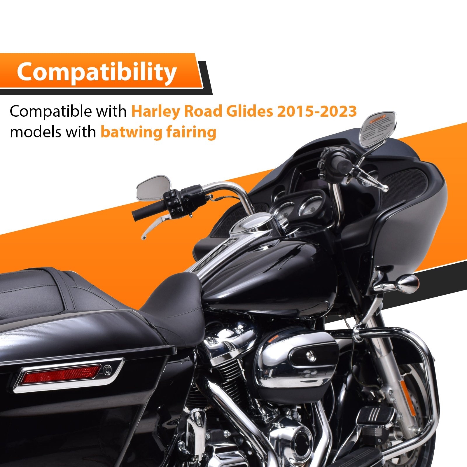 2015-2023 Harley-Davidson Touring Road Glide Motorcycle Gloss Black 12