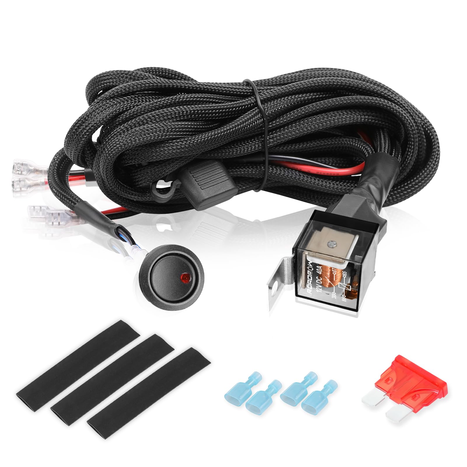 6 Inch LED Light Bar with Wiring Harness Kit - Waterproof Off-Road Fog Lights for Wrangler, Ram, Toyota, Motorcycle, ATV, UTV - Perfect for Night Driving, Trail Riding & Off-Road Adventures