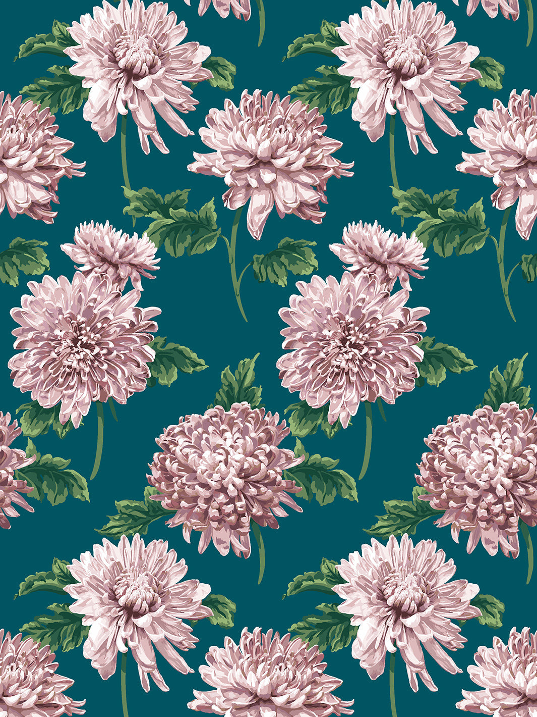 Sarah Jessica Parker Peacock Wallpaper - 'Mums for Marion Small' Floral Design | Perfect for Nursery, Bedroom & Home Decor