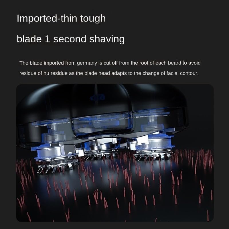 Electric Head Shaver for Bald Men - Rechargeable Waterproof Razor with Floating 3D Blades, Portable & Washable - Perfect for Travel, Home Use & Quick Grooming