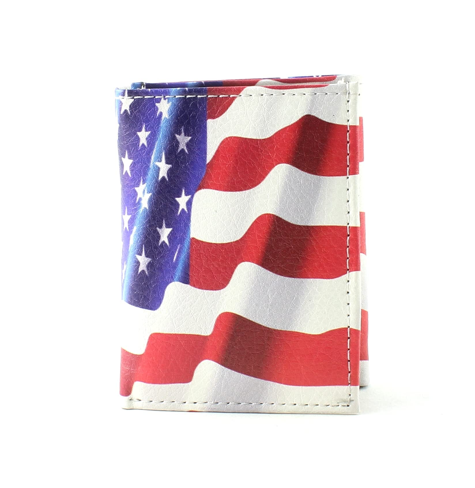 Men's Bifold Wallet - Vegan Leather RFID Blocking Slim Wallet with American Flag Design | 2 ID Windows, 7 Card Slots & Cash Pockets | Perfect Gift for Dad, Husband, Boyfriend | Ideal for Travel, Work & Everyday Use