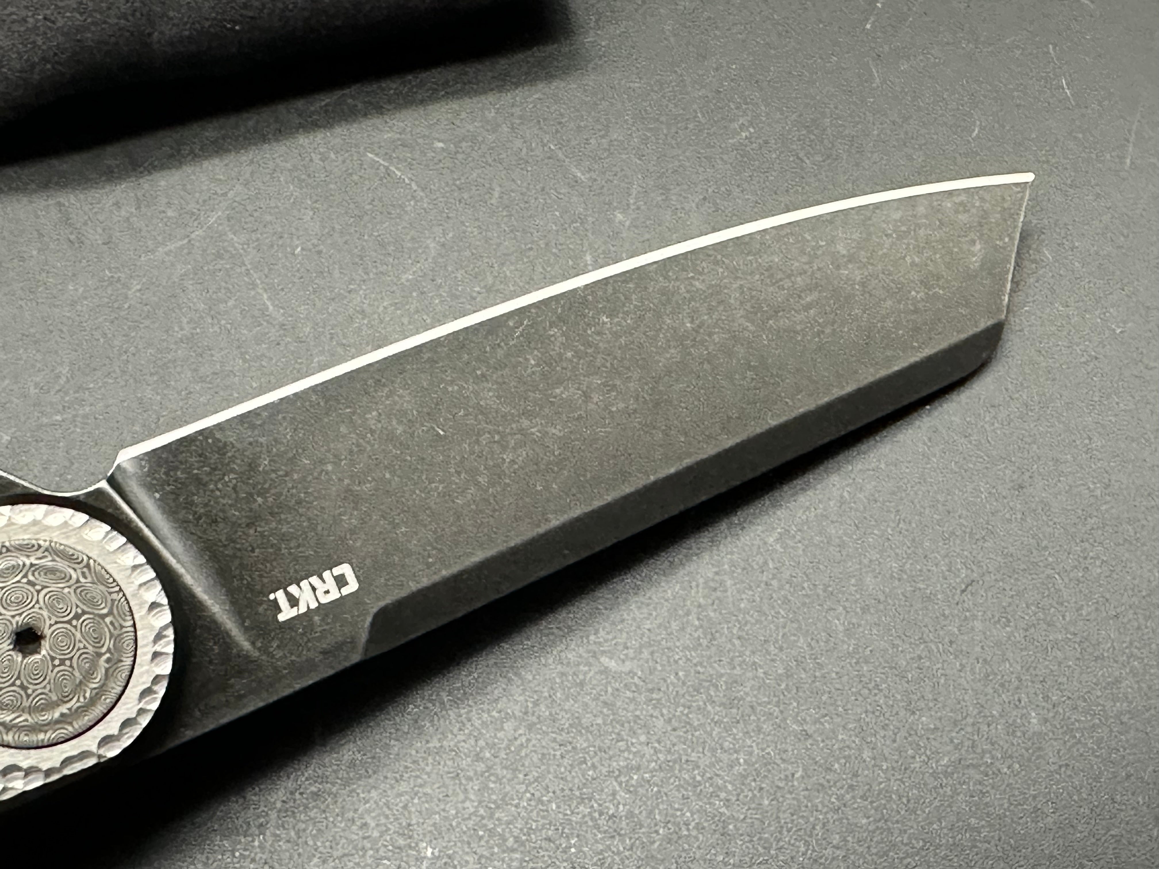 CRKT Fortuitous MagnaCut Folding Pocket Knife - Black Titanium Handle with Inlay - EDC Tactical Knife for Outdoor Camping, Hiking & Everyday Carry