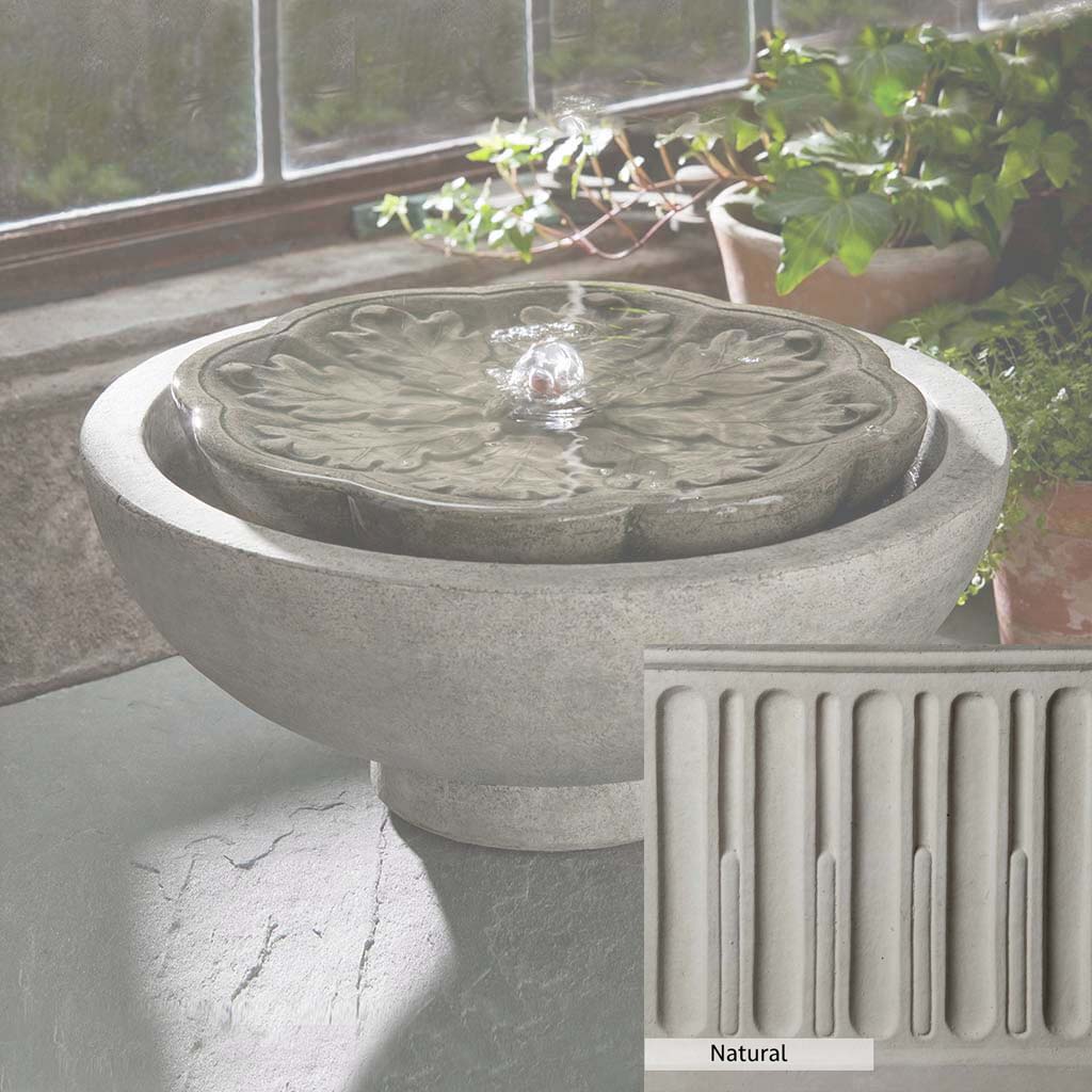 Campania International M Series Flores Outdoor Garden Fountain - Elegant Water Feature for Patio, Yard, and Landscape Decor