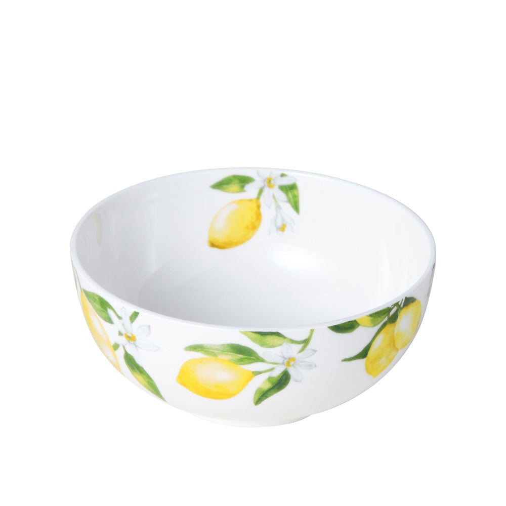 4-Pack Lemons Printed Soup & Cereal Bowls - Durable Ceramic Bowls for Breakfast, Soup, Salad & Dessert - Perfect for Home, Kitchen & Restaurant Use