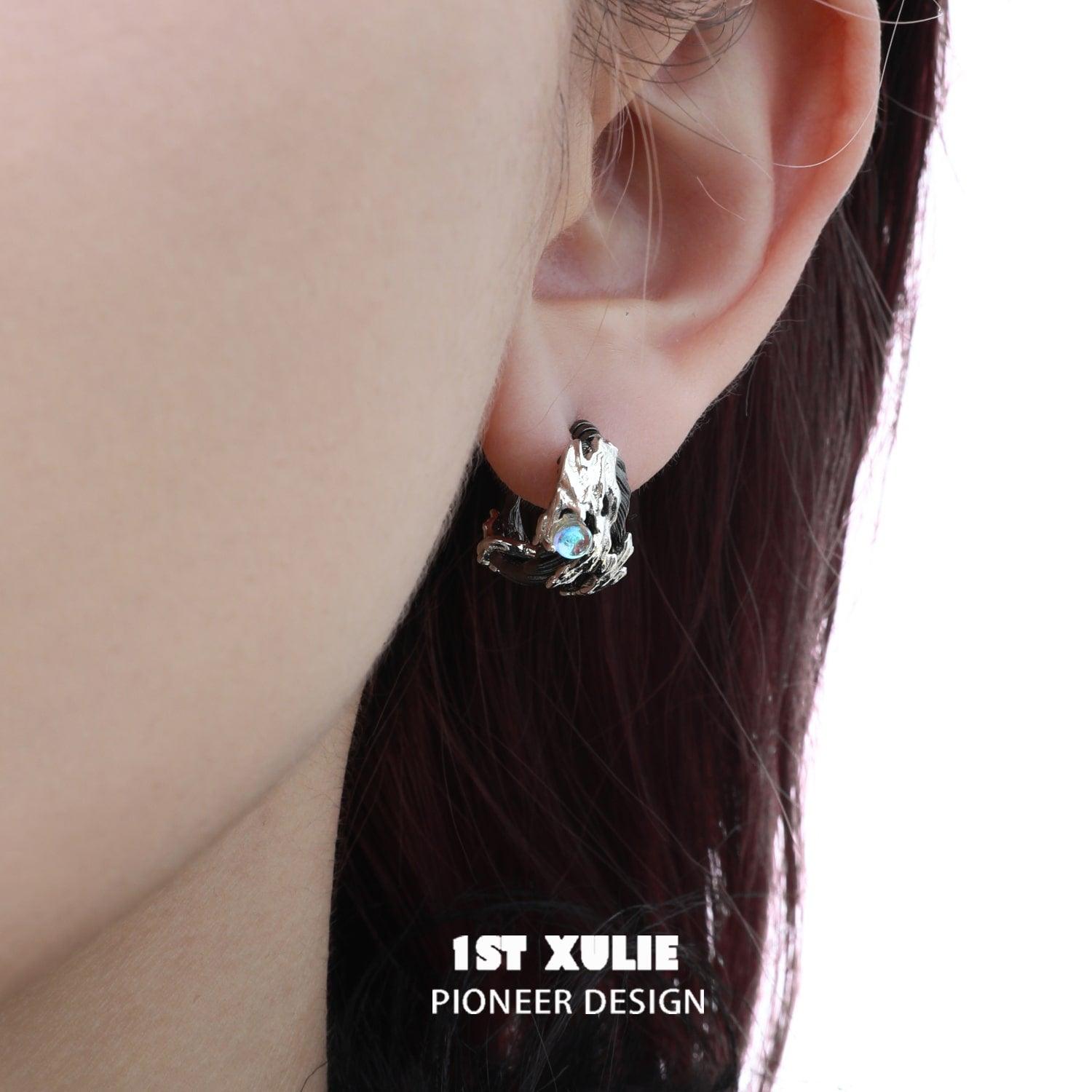Lucifer S925 18K Gold Feather Earrings for Women - Elegant Dangle Drop Earrings for Party, Wedding & Evening Wear