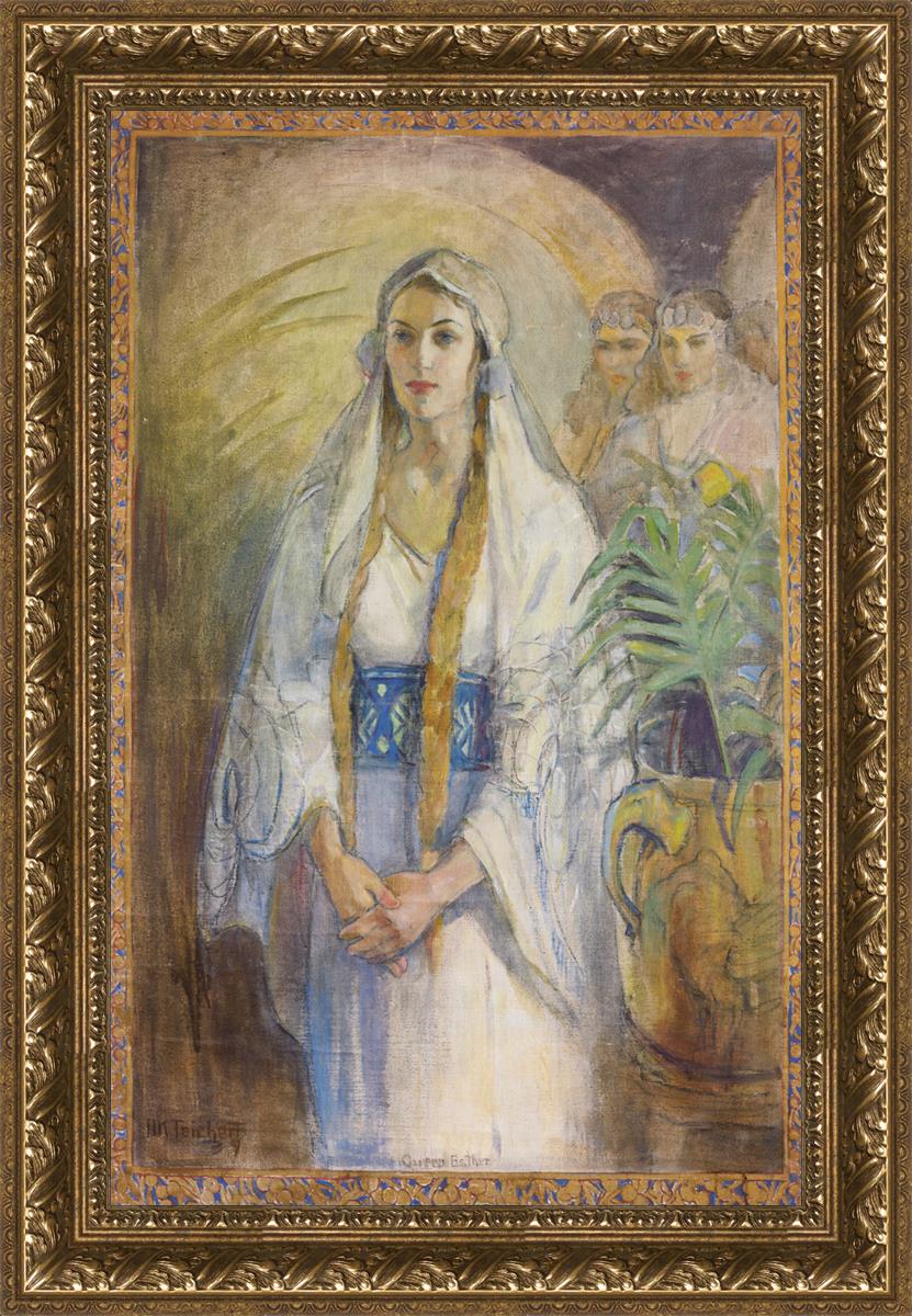 Queen Esther By Minerva Teichert - Premium Art Print - Biblical Wall Decor for Home & Church - Perfect for Christian Gifts & Religious Interiors