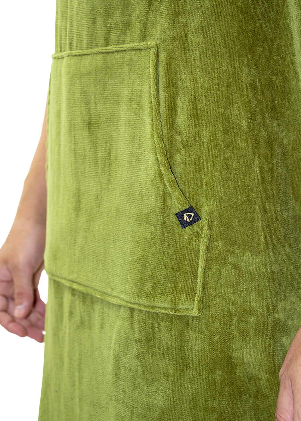 SALT Hooded Cotton Poncho Towel for Women & Men - Soft Green Beach Cover Up, Swimwear Wrap, Spa Robe - Perfect for Pool, Beach, Yoga & Lounging