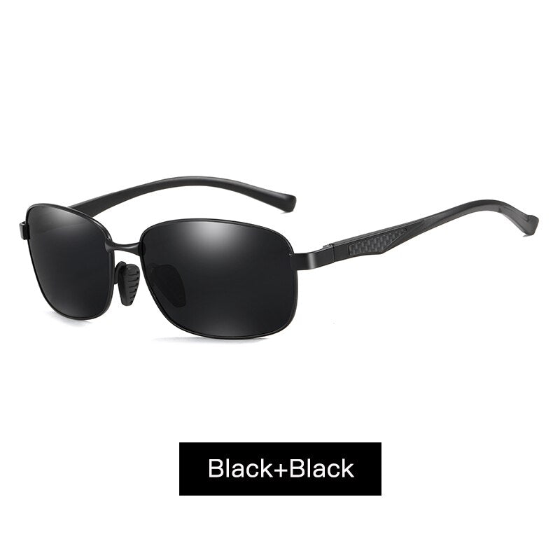 Aidien Men's Semi-Rimless Alloy Aluminum Magnesium Frame Sunglasses 7755 - Lightweight & Durable for Outdoor Sports, Driving & Fashion