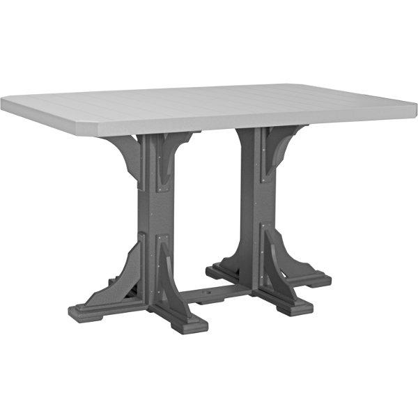 Poly 4ft x 6ft Rectangular Bar Height Table - Durable Outdoor/Indoor Dining & Event Table for Restaurants, Patios & Parties