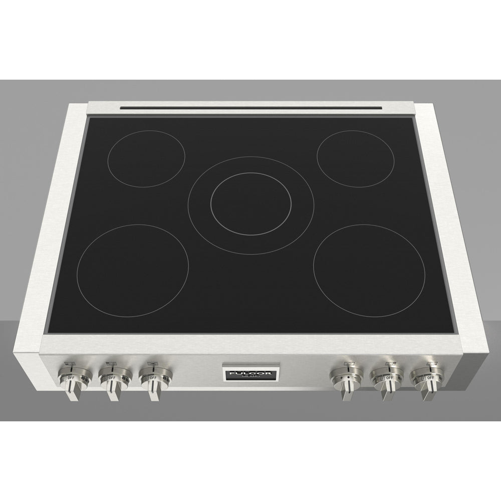 Fulgor Milano 36 Inch 600 Professional Series Stainless Steel Induction Cooktop with Glass Ceramic Top - F6IRT365S1 - Perfect for Modern Kitchens & Professional Cooking