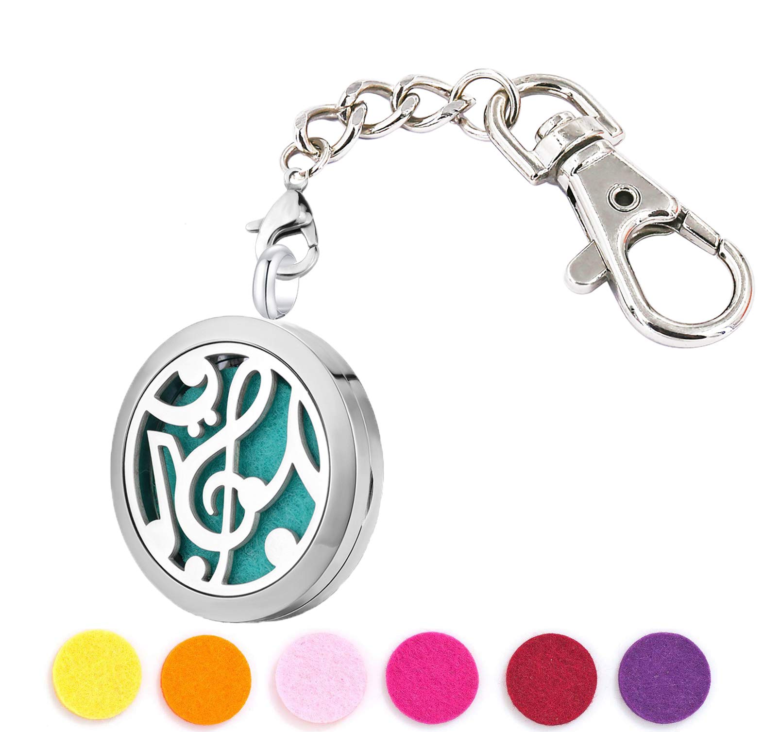Premium Essential Oil Diffuser Keychain - Portable Aromatherapy Jewelry for Women & Men | Car, Office, Gym & Travel Air Freshener Gift