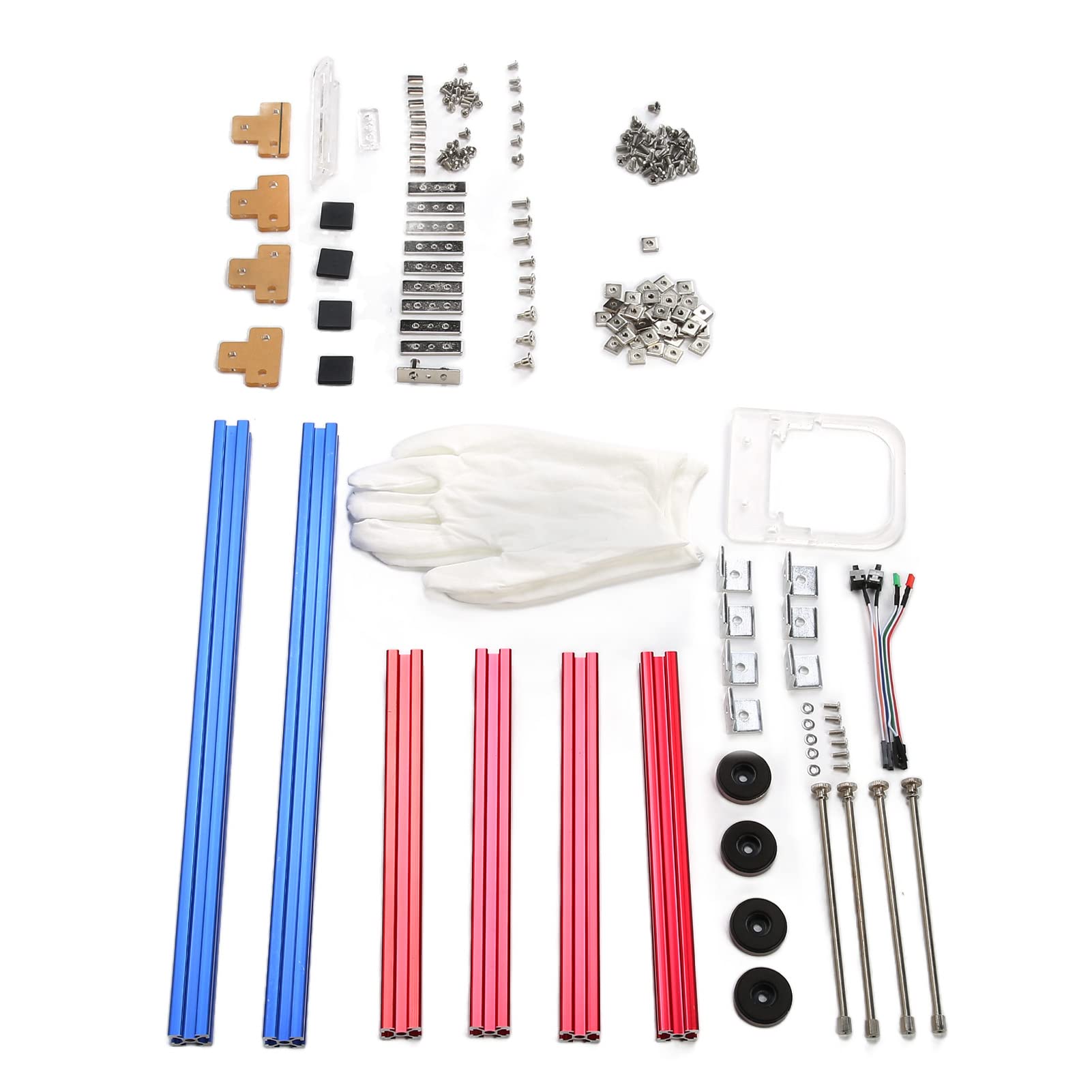 DIY MATX Computer Motherboard Case Rack - Aluminum Open Air Chassis Bracket for Creative PC Builds | Excellent Heat Dissipation (Blue/Red) | Perfect for Gaming Rigs, Mining Rigs & Custom PC Workstations