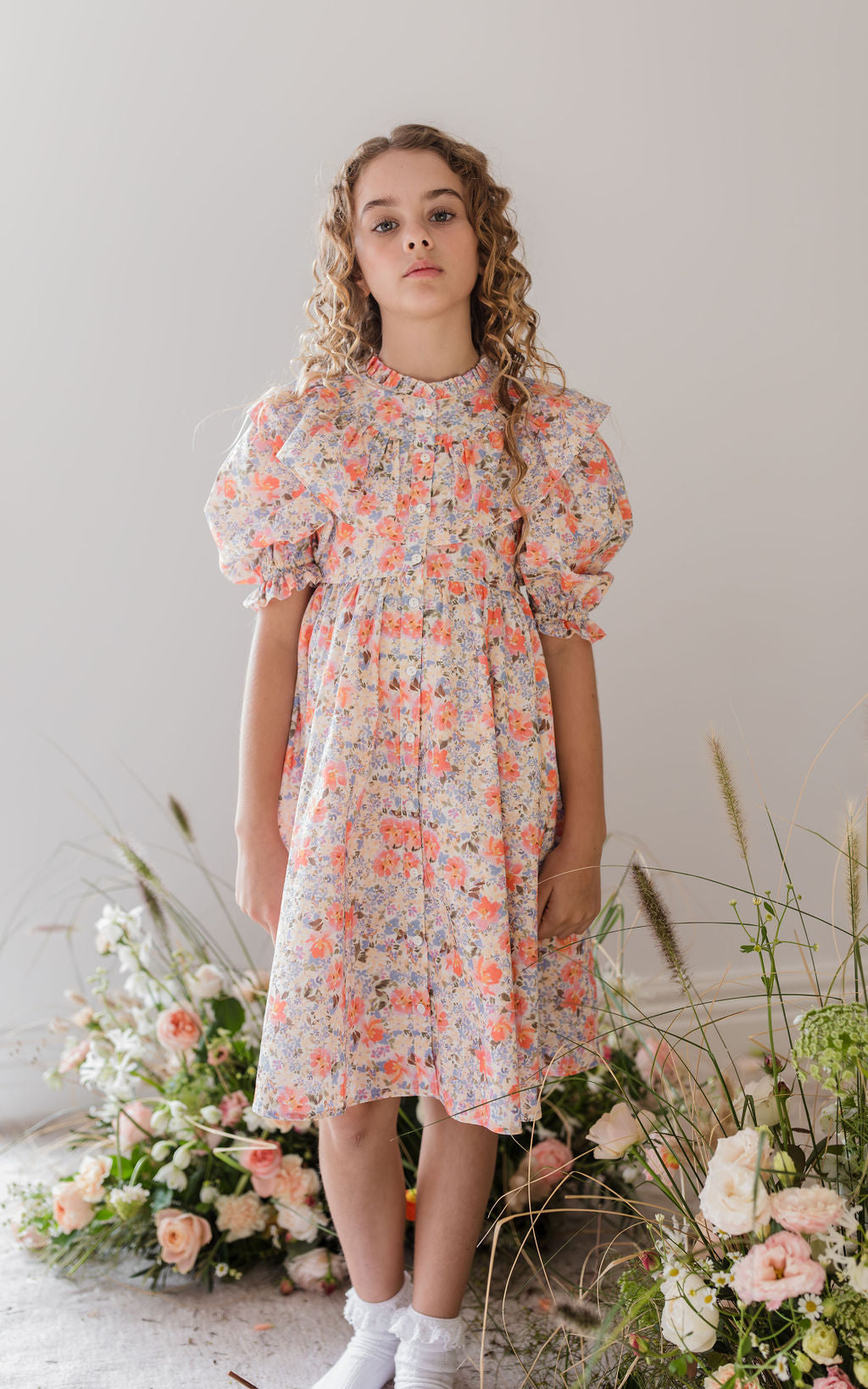 Steph by Petit Amalie Spring Bloom Voile Dress - Floral Print Summer Dress for Women, Lightweight & Breathable, Perfect for Beach, Garden Parties & Vacation Wear