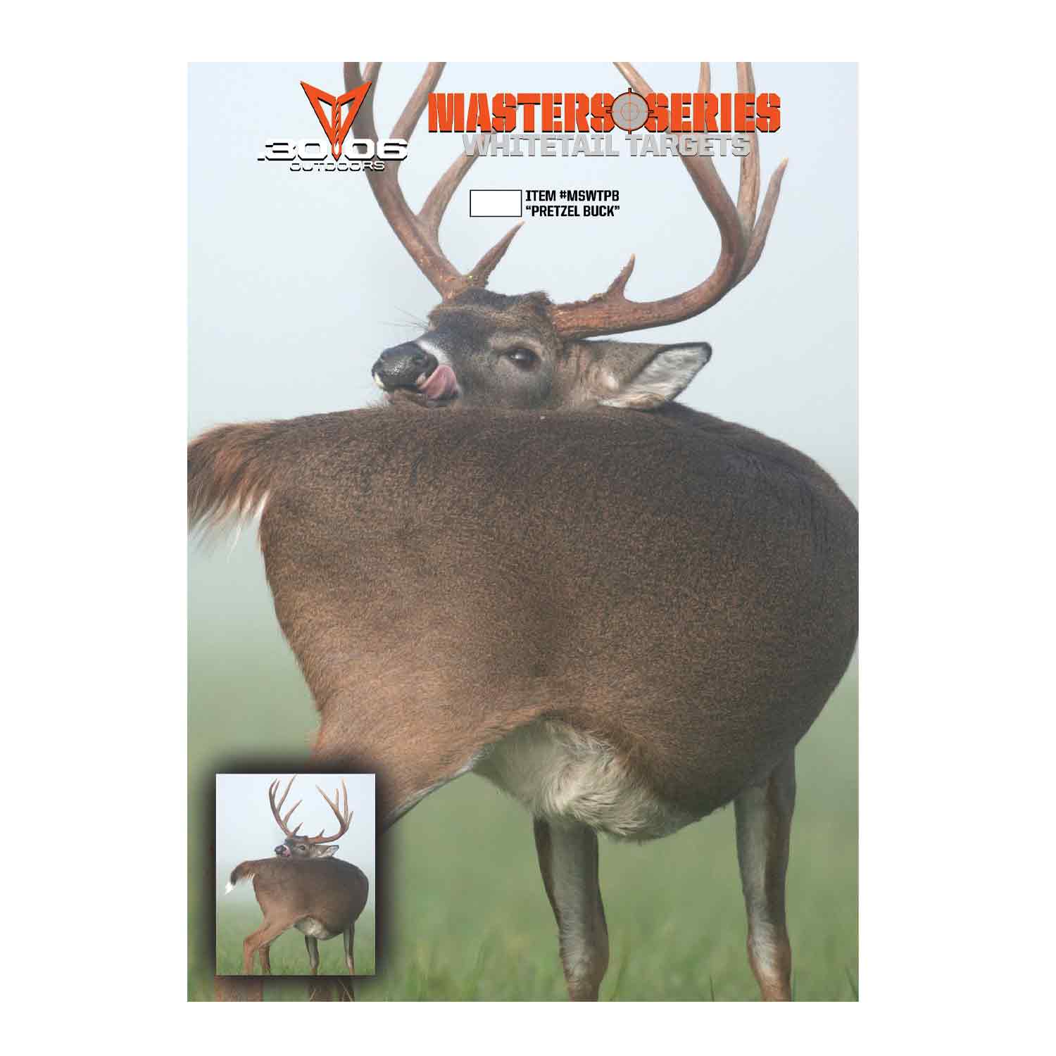 30.06 Masters Series Whitetail Deer Shooting Targets - 5 Pack for Rifle Practice & Hunting Training | Perfect for Outdoor Range, Backyard Shooting & Hunting Season Preparation