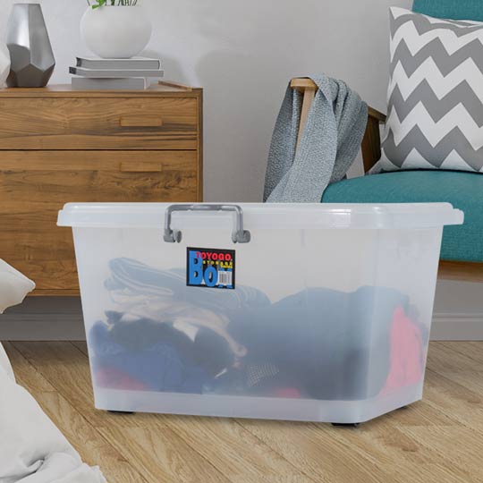 Q BOX (XL) (8806) - Premium Storage Solution for Home, Office & Organization | Durable & Stackable Plastic Bins for Closet, Garage & Moving Supplies