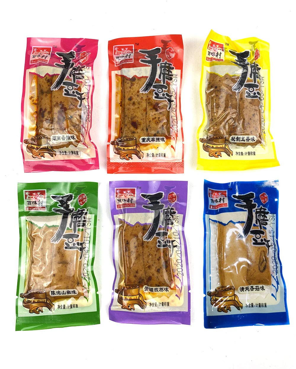 Premium Chongqing Specialty Dried Tofu Snacks - Spicy & Savory Mixed Flavors, 8.8oz | Authentic Chinese Vegan Protein Snack for Hiking, Office, or Movie Nights