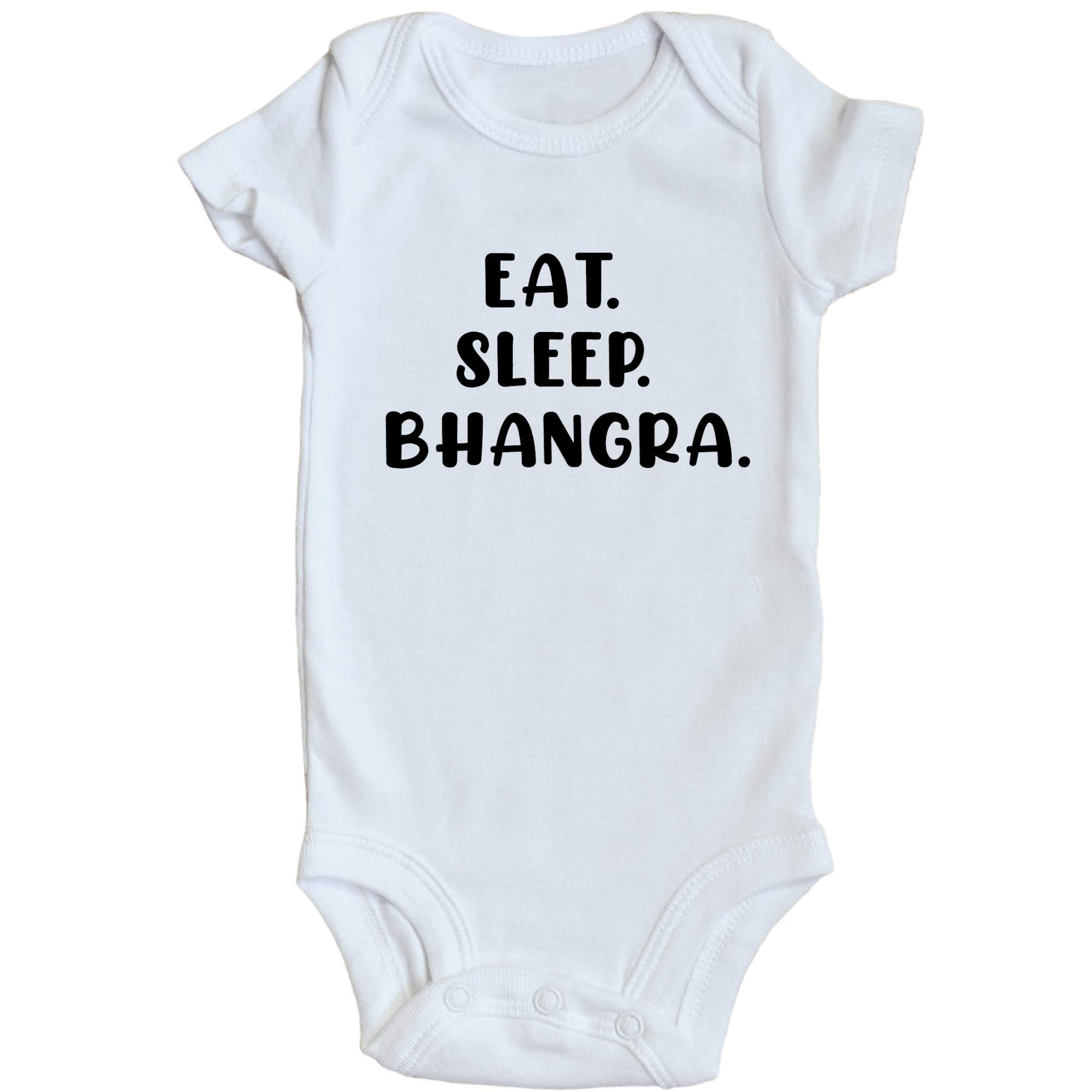 TwentyFourDoves Eat Sleep Bhangra Punjabi Baby Bodysuit - Cute Indian & Pakistani Desi Outfit for Newborns & Toddlers - Perfect for Festivals, Weddings & Cultural Celebrations
