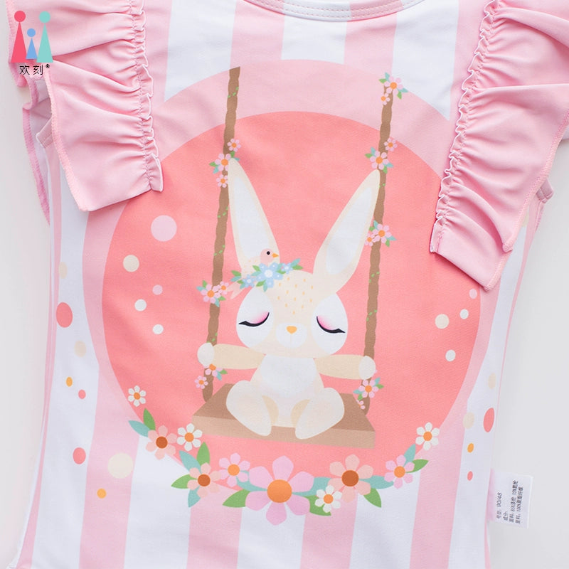 Adorable Princess One-Piece Swimsuit for Baby Girls - UV Protection & Quick Dry - Perfect for Beach, Pool & Summer Water Play