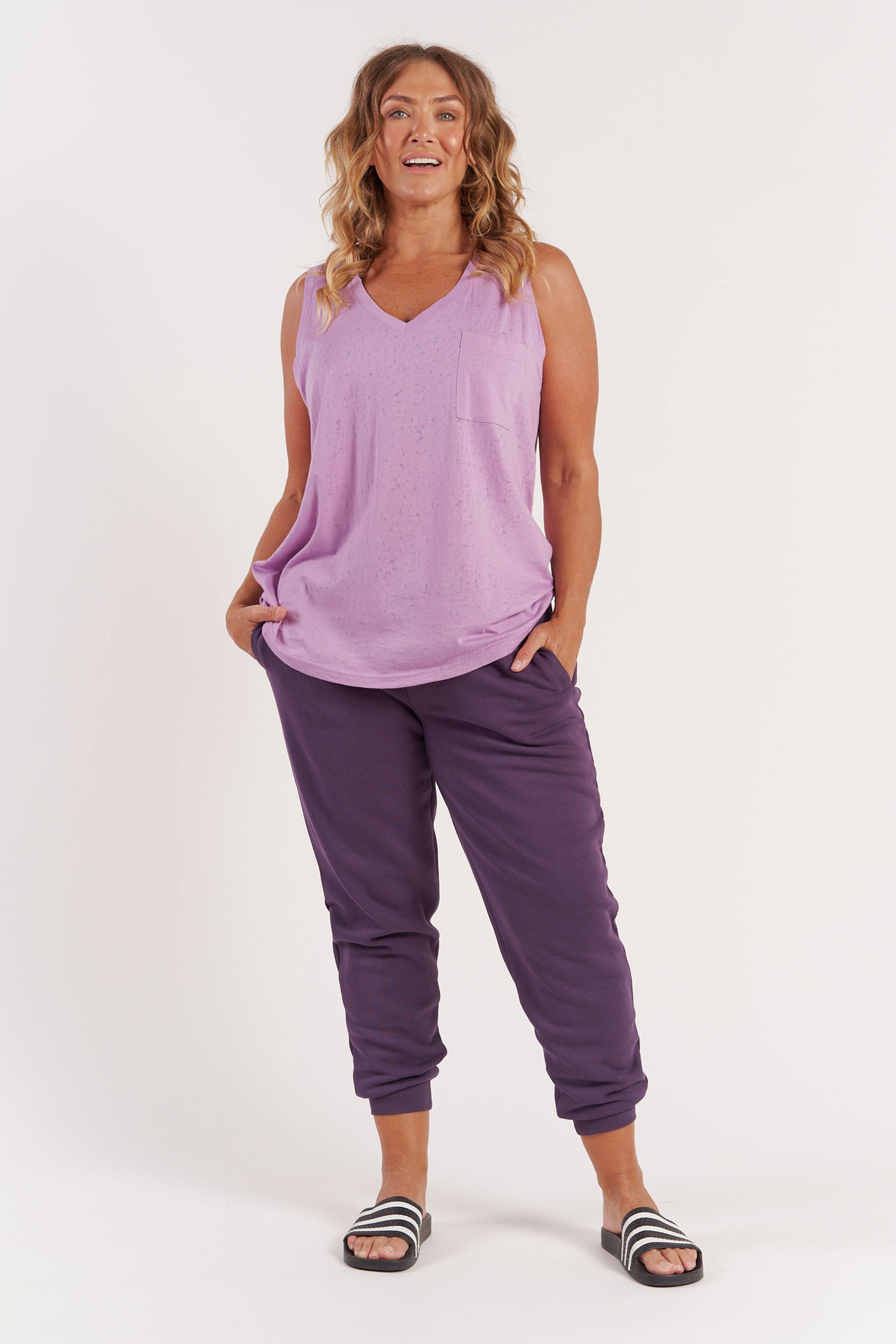 Off Duty Trackpants for Men & Women - Soft Comfortable Jogger Pants in Blackcurrant Color | Perfect for Lounge Wear, Gym, Running & Casual Outfits