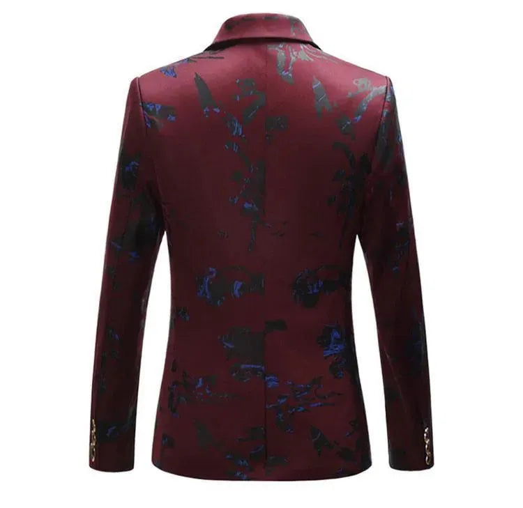 Stylish Men's Blazer with Blue Prints - Perfect for Parties, Weddings & Business Events | Formal & Casual Occasions