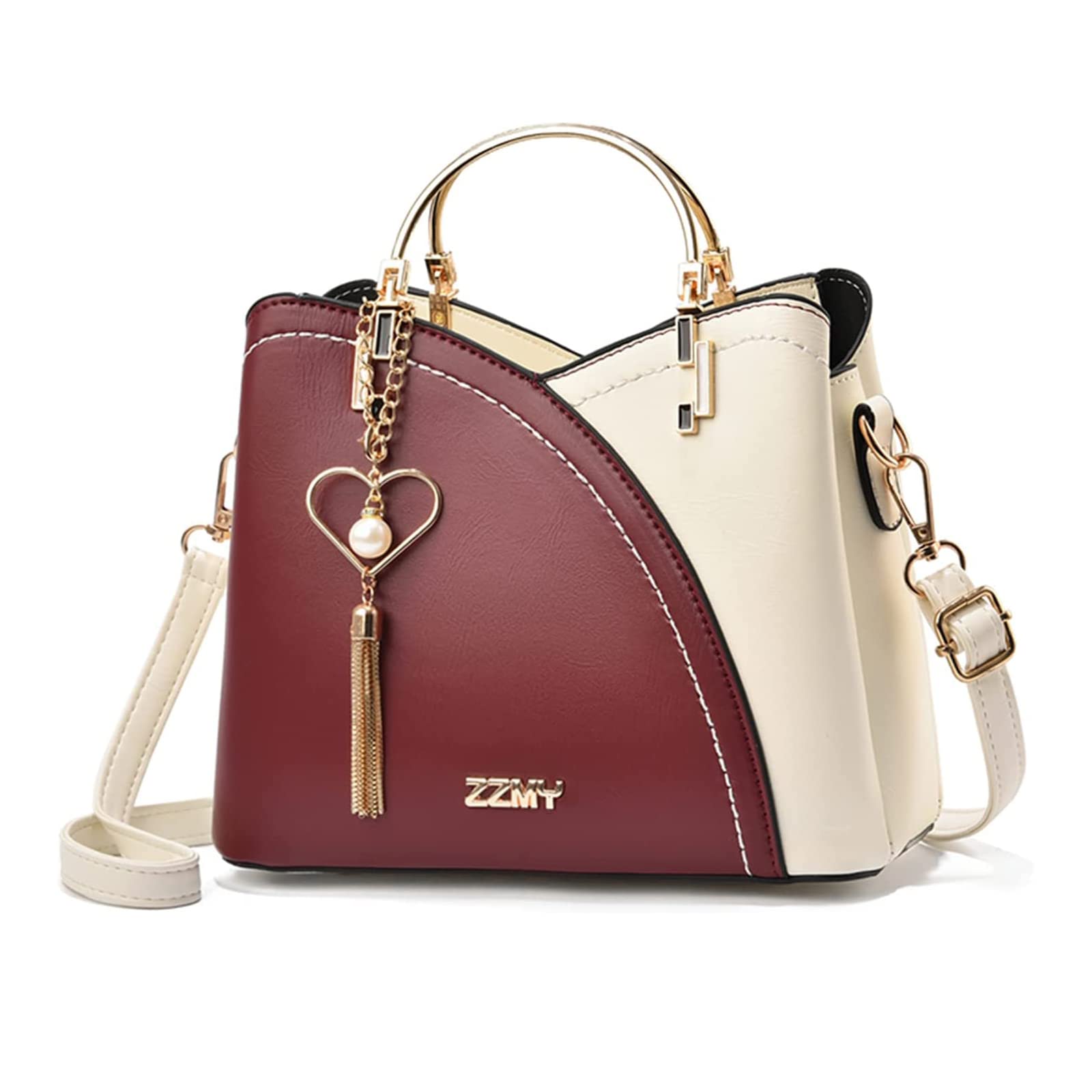 NICOLE & DORIS Women's PU Leather Crossbody Bag - Stylish Top Handle Shoulder Purse for Party & Daily Use