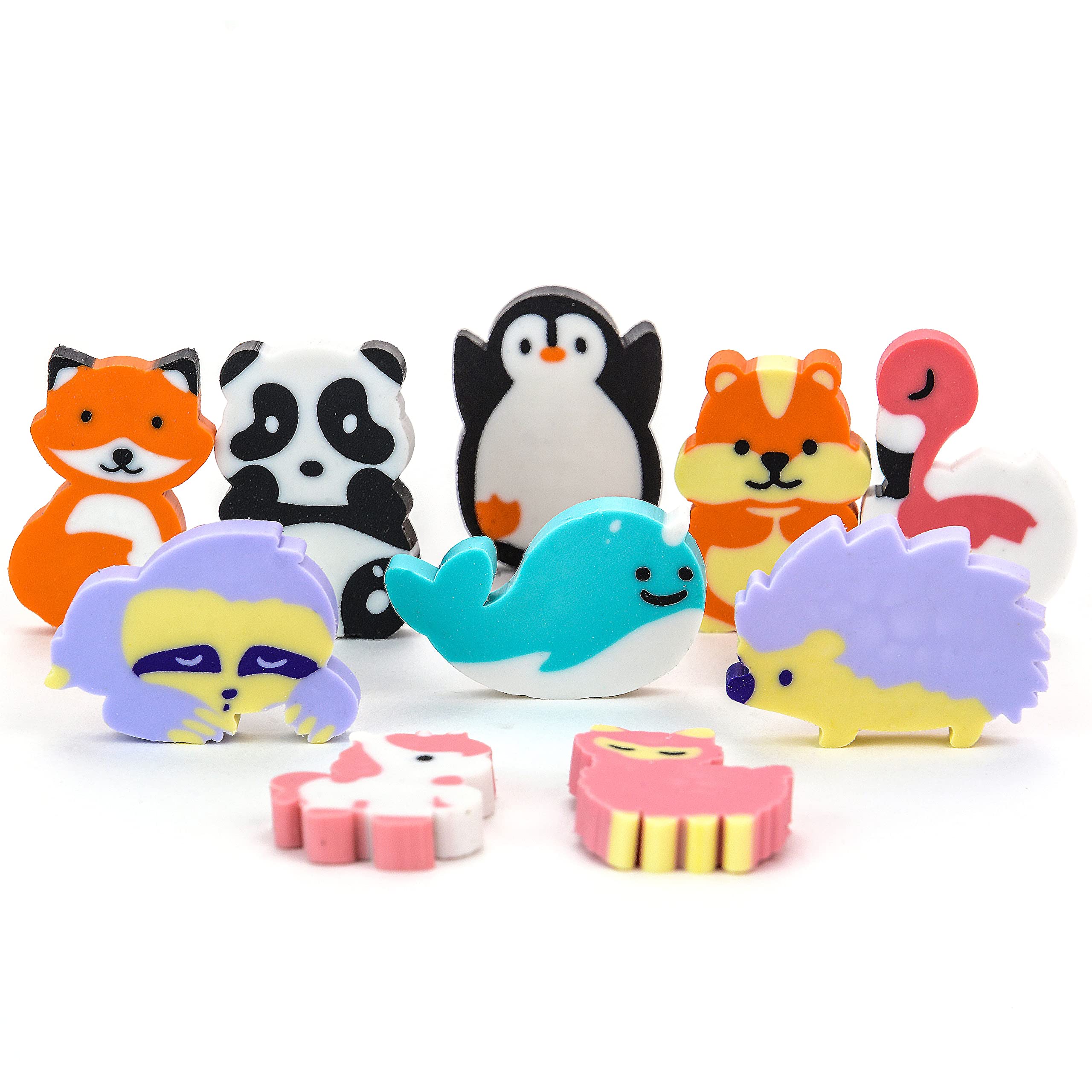 100-Piece Cute Animal Pencil Erasers for Kids - Bulk Mini Erasers for Classroom Rewards, School Supplies & Easter Egg Fillers - Perfect for Vending Machines, Party Favors, and Student Incentives
