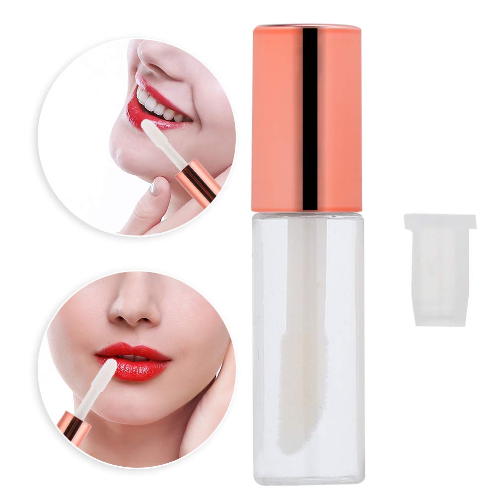 90 Pack Clear Plastic Lip Gloss Tubes - 1.2ML Empty Lip Balm Containers with Rose Gold Caps (Transparent Bottles) for DIY Cosmetics, Makeup Kits & Travel Essentials - Bulk Cosmetic Packaging for Women