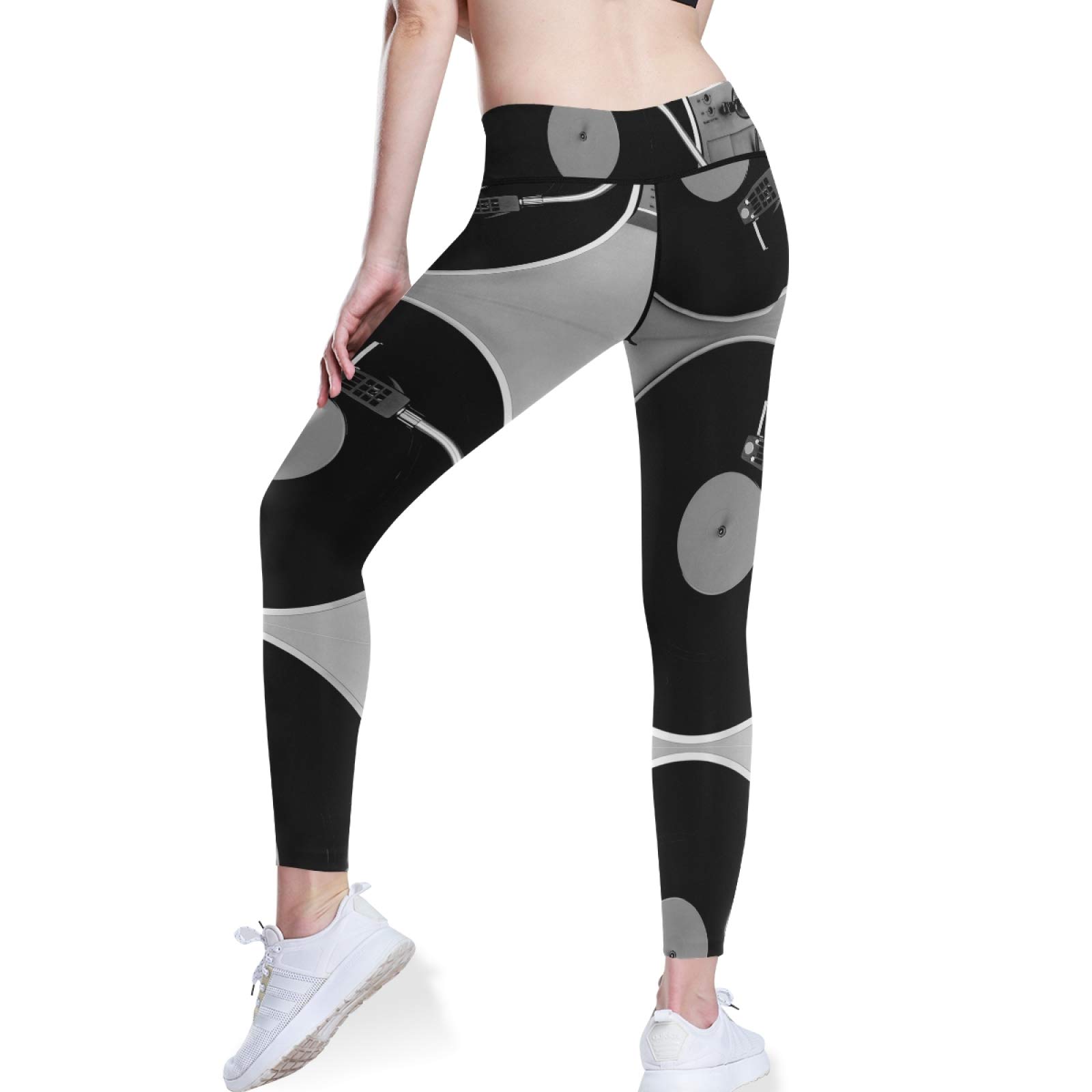 High Waist Yoga Pants with Hidden Pockets - Women's Tummy Control Workout Leggings for Running & Sports
