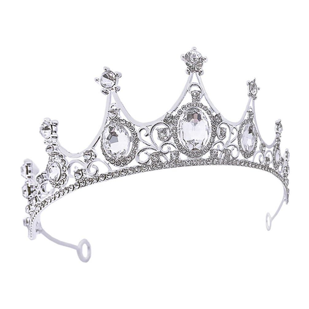 Minkissy 2pcs Rhinestone Tiara Hair Accessories for Women & Girls - Elegant Bridal Crown Headpiece for Weddings, Princess Parties & Special Occasions